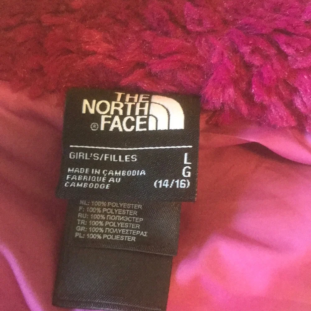 North Face Girls Furry Jacket Size Large 14-16